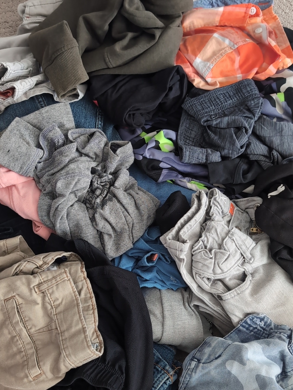 Kids Gray Drawstring Jogger Pants - Unbranded